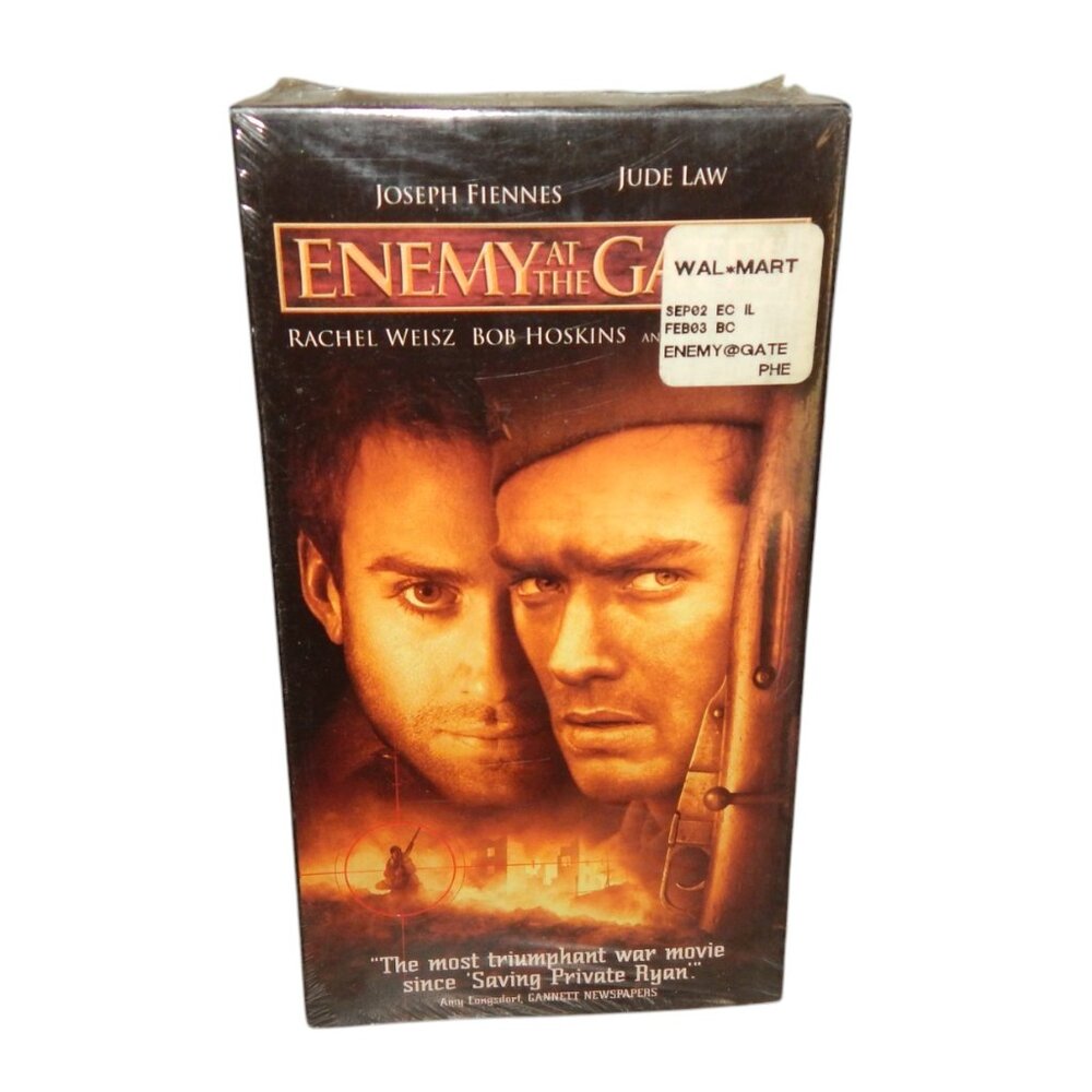 ENEMY AT THE GATES NWT New With Tags Sealed VHS in original paper case